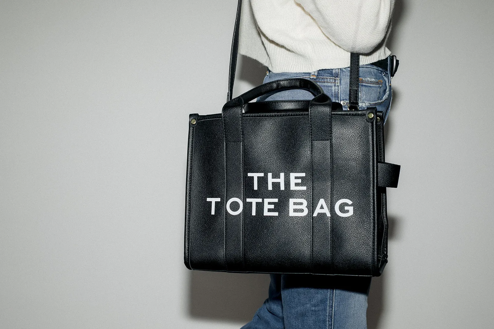Black Boxy Tote