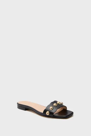Black Leather Brooke Sandals