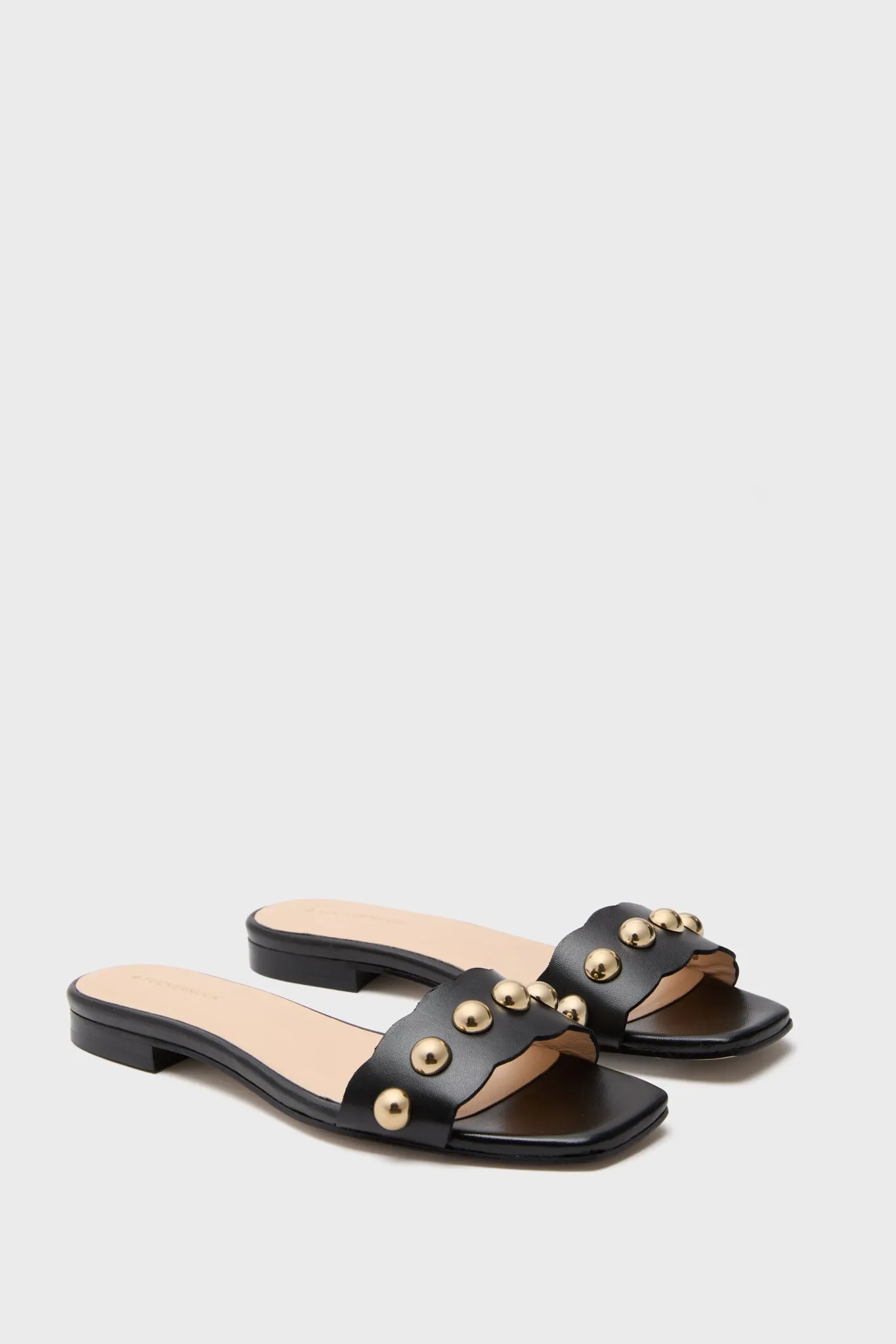 Black Leather Brooke Sandals