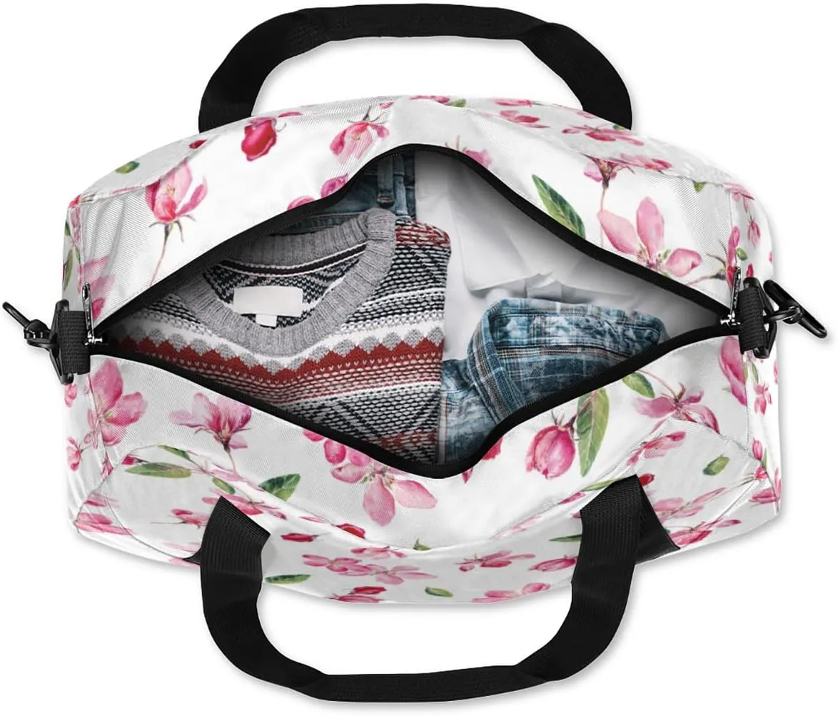 Blossom Watercolor Pattern Gym Bag, Duffle Bag, Weekender Bag, Duffel Bag, Overnight Bag, Travel Duffel Bag, Dance Bag, Tote Bag, Beach Bag, Pool Bag, Gym Duffle Bag, Carry on Bag