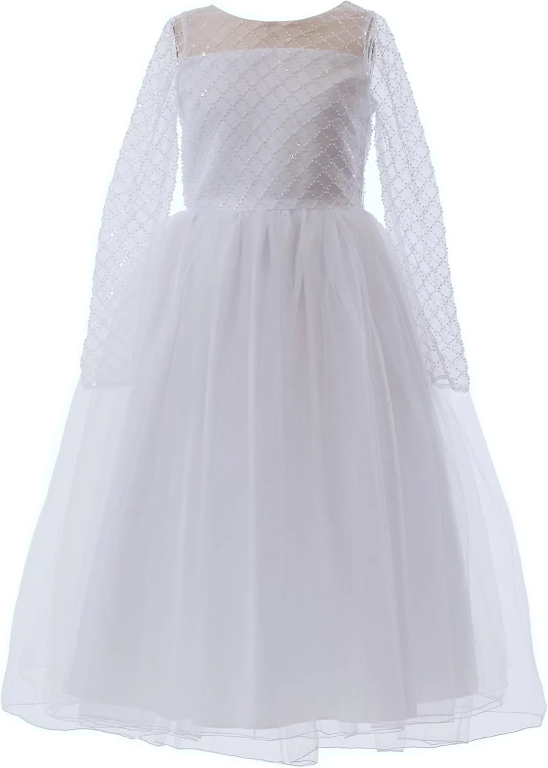 Bonnie Jean Iris & Ivy Girls Size 7-16 White Communion Dress