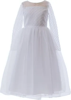 Bonnie Jean Iris & Ivy Girls Size 7-16 White Communion Dress
