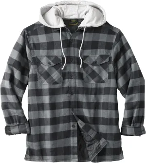 Boulder Creek by Kingsize Men's Big & Tall Removable Hooded Shirt Jacket