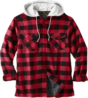 Boulder Creek by Kingsize Men's Big & Tall Removable Hooded Shirt Jacket
