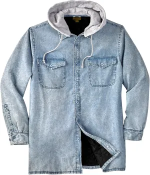 Boulder Creek by Kingsize Men's Big & Tall Removable Hooded Shirt Jacket