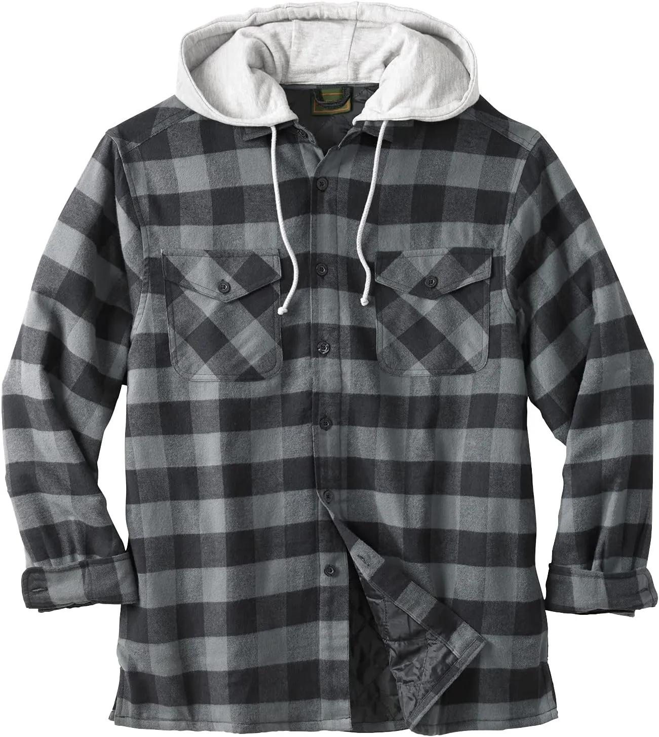 Boulder Creek by Kingsize Men's Big & Tall Removable Hooded Shirt Jacket