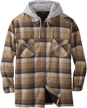 Boulder Creek by Kingsize Men's Big & Tall Removable Hooded Shirt Jacket
