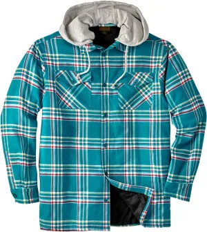 Boulder Creek by Kingsize Men's Big & Tall Removable Hooded Shirt Jacket