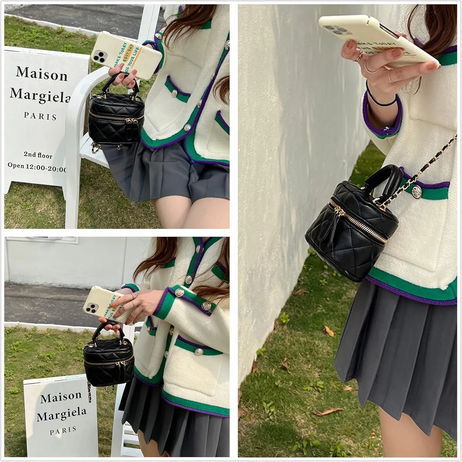 Box Bag Purse, Y2K Sourpuss Purse Cool Style Trendy Women Shoulder Crossbody Bags Fashion Girls Handbag