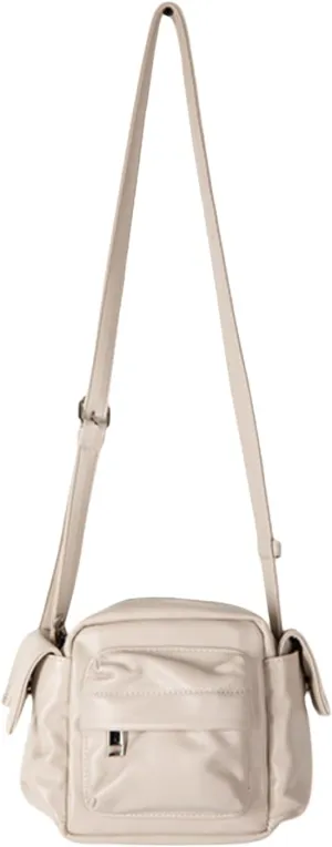 Boxy Soft Leather Crossbody Bag, Versatile Single Shoulder Bag Small Square Bag,Comfortable Handles Bag