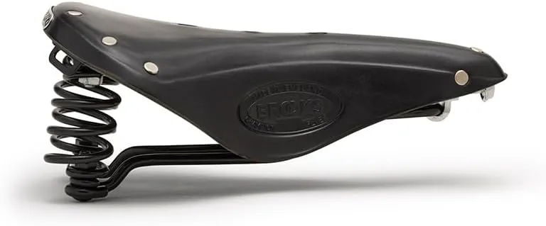 Brooks England Flyer, Touring Leather Bike Saddle with Suspension Springs
