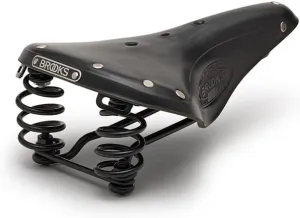 Brooks England Flyer, Touring Leather Bike Saddle with Suspension Springs