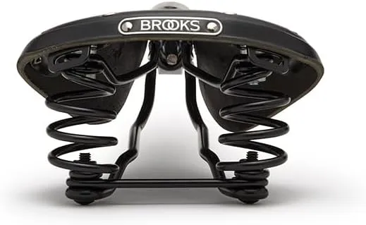 Brooks England Flyer, Touring Leather Bike Saddle with Suspension Springs