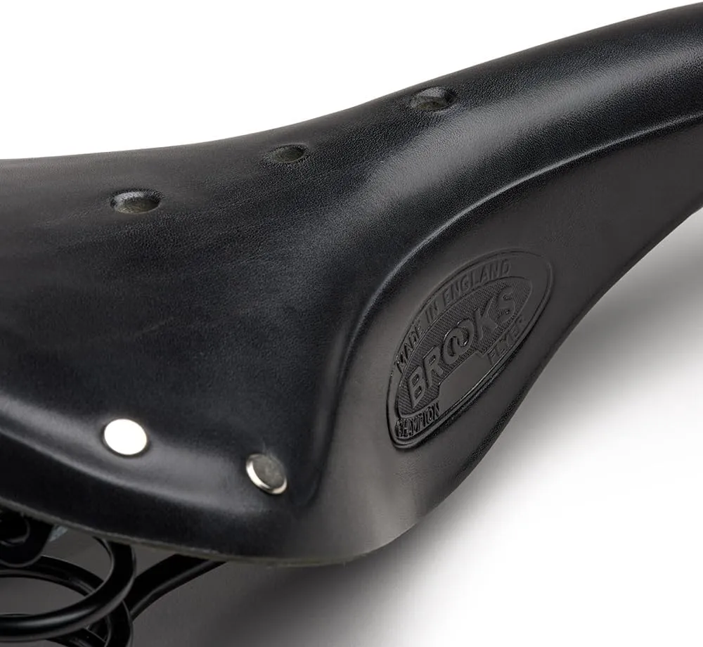 Brooks England Flyer, Touring Leather Bike Saddle with Suspension Springs