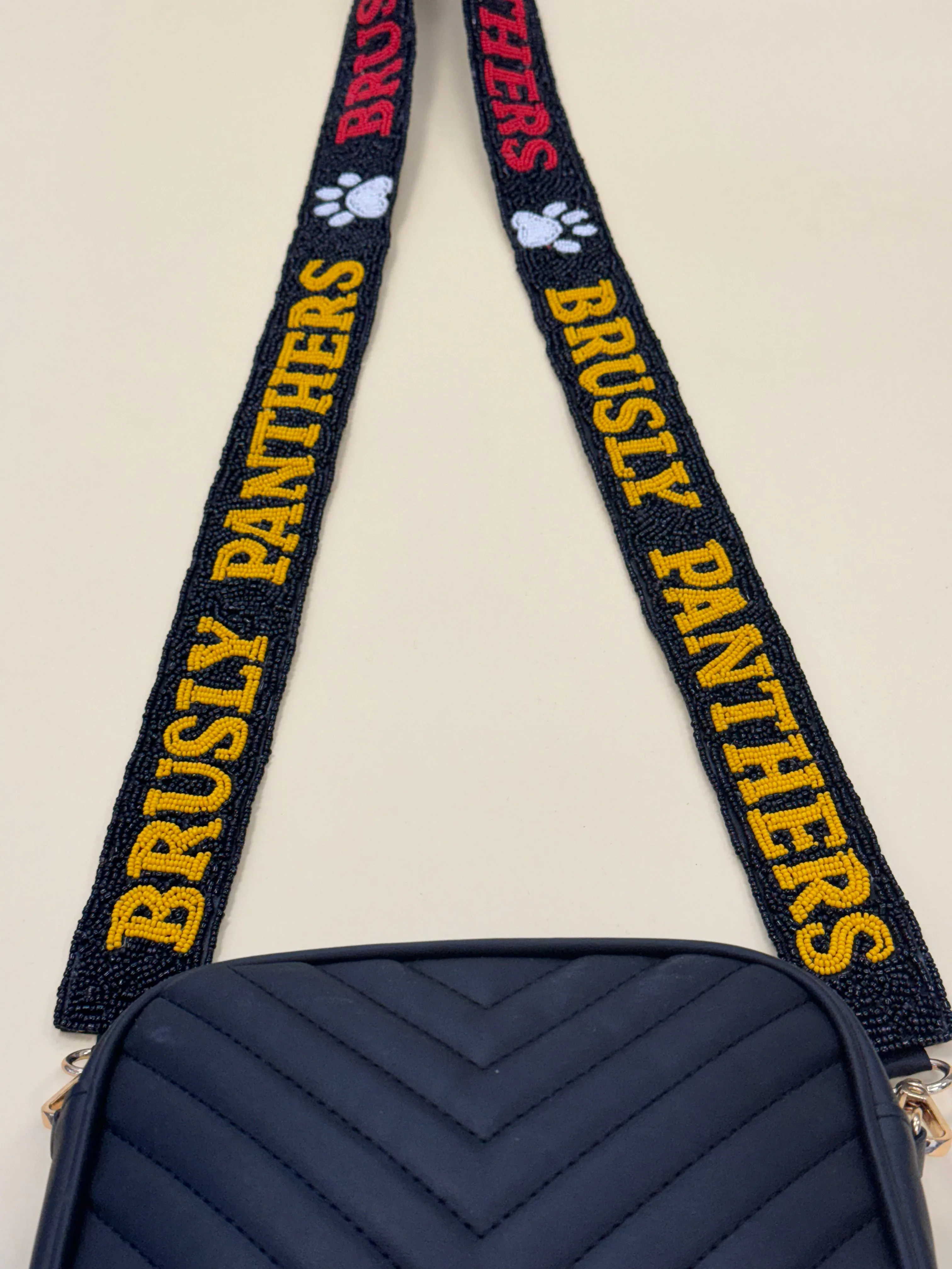 BRUSLY PANTHERS ALUM | Custom Beaded Purse Strap