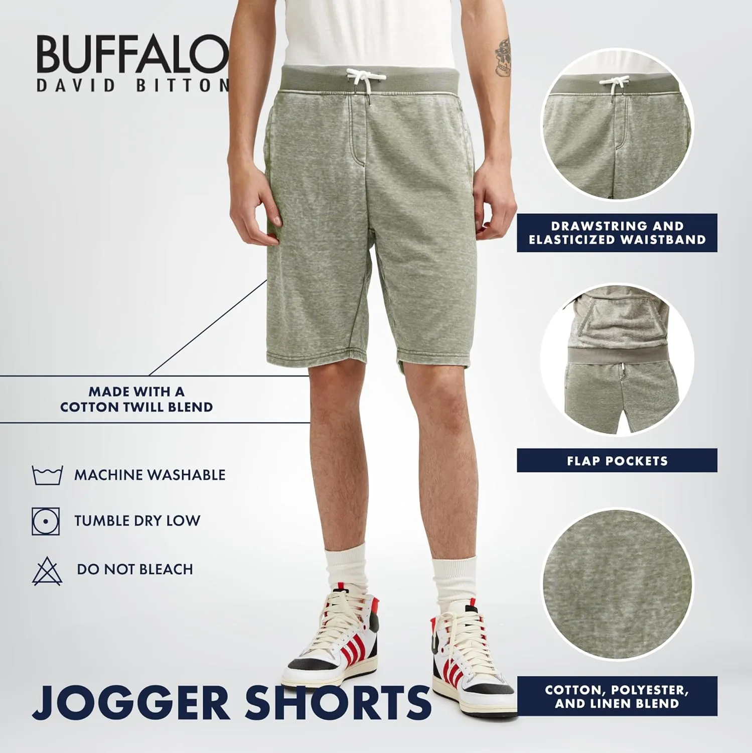 Buffalo David Bitton Men's Jogger Shorts