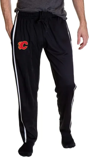 Calhoun NHL Men's Open Bottom Striped Training Lounge Pants with Pockets