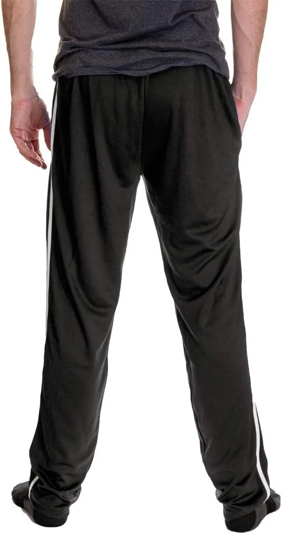 Calhoun NHL Men's Open Bottom Striped Training Lounge Pants with Pockets