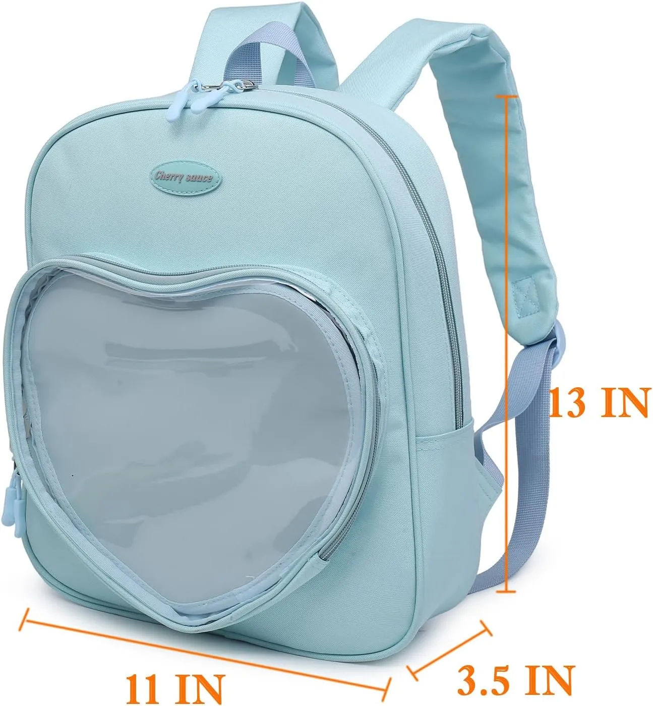 Canvas Ita Bag Backpack Heart Shaped Purse JK Uniform Bags for Anime Pins Display