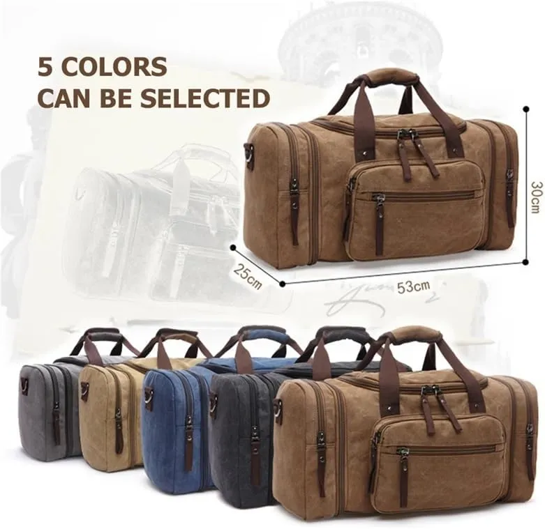 Canvas Travel Bags Large Capacity Carry On Luggage Bags Men Duffel Bag Travel Tote Weekend Bag Dropshipping(1)