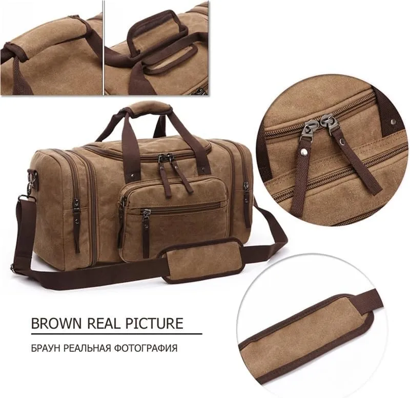 Canvas Travel Bags Large Capacity Carry On Luggage Bags Men Duffel Bag Travel Tote Weekend Bag Dropshipping(1)