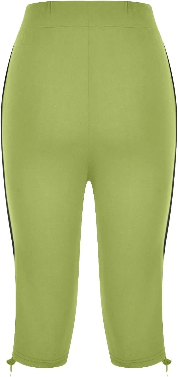 Capri Pants for Women High Waisted Drawstring Joggers Stretch Lightweight Casual Hiking Capri Sweatpants with Pocket