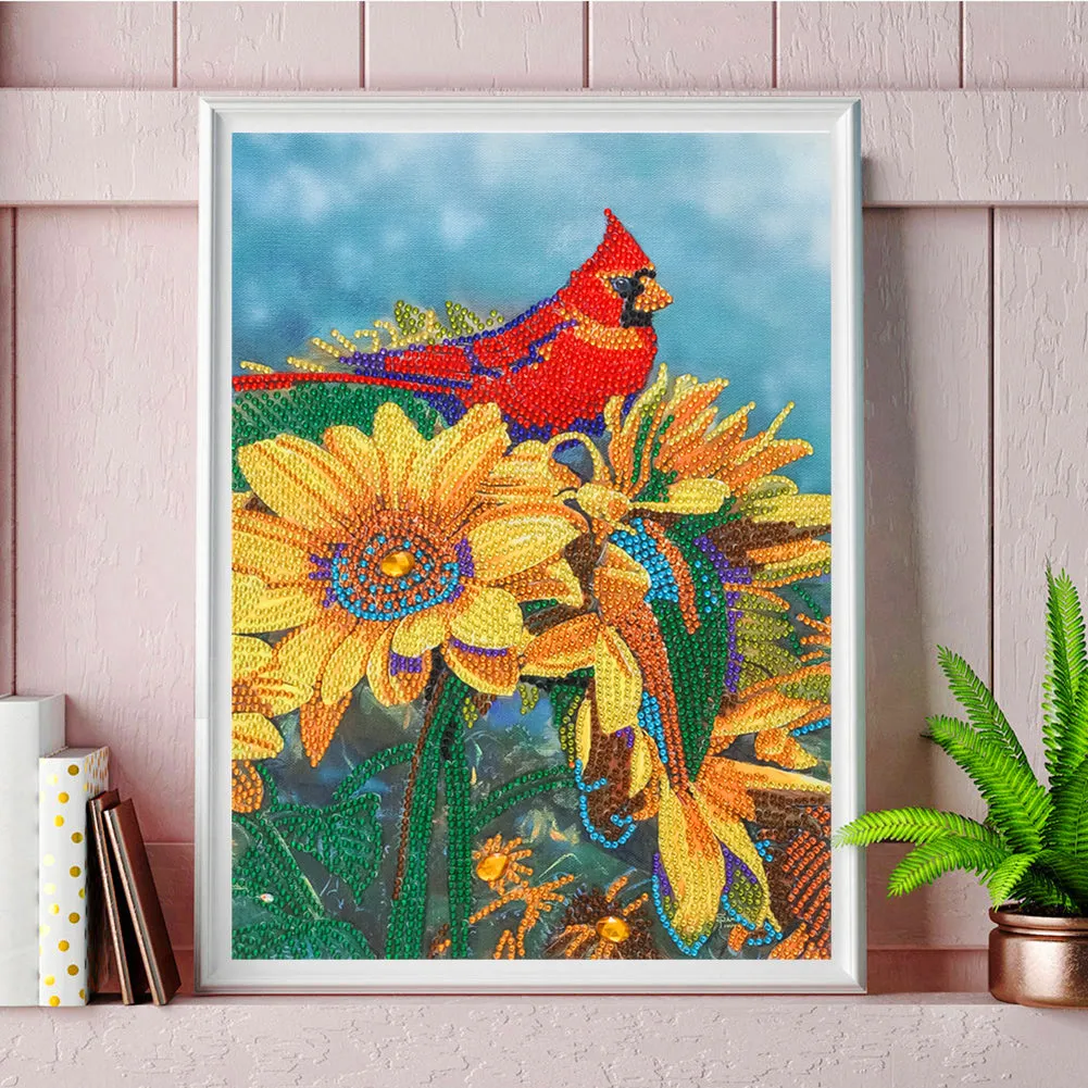 Cardinal-Special Shaped Crystal Diamond Painting-30*40cm
