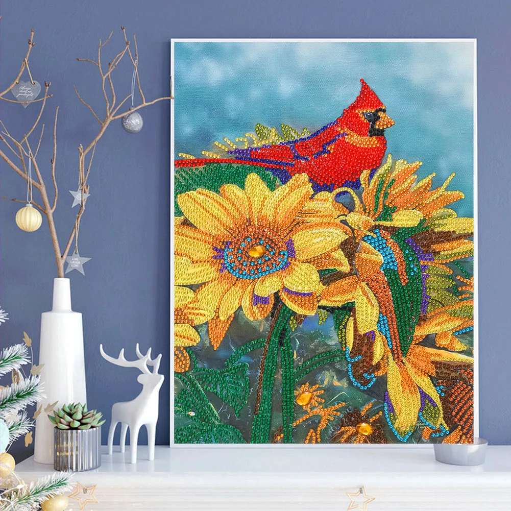 Cardinal-Special Shaped Crystal Diamond Painting-30*40cm