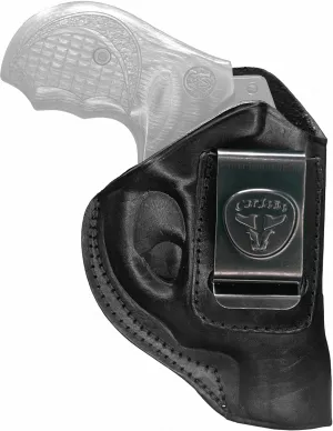 Cardini Leather Premium IWB Holster for 5-Shot Revolvers, S&W J Frame, Taurus 605, 642 Airweight, 38 Special