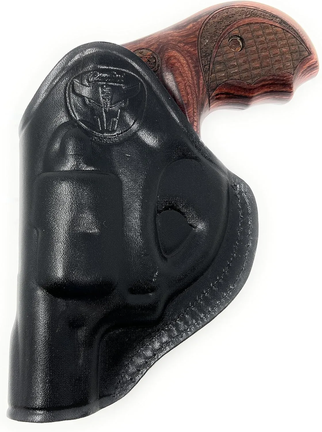 Cardini Leather Premium IWB Holster for 5-Shot Revolvers, S&W J Frame, Taurus 605, 642 Airweight, 38 Special