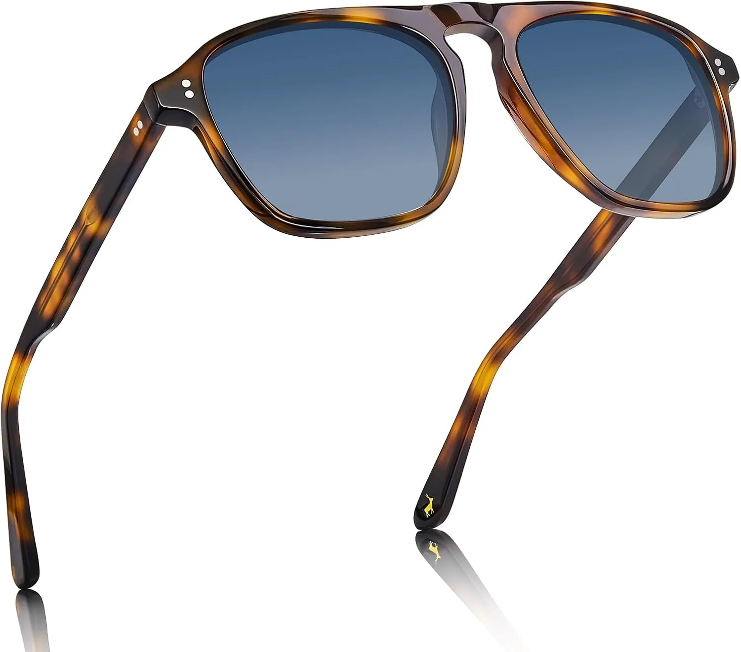 CARFIA Acetate Polarized Men's Sunglasses - Pilot Design, UV Protection CA5355