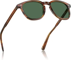 CARFIA Acetate Polarized Sunglasses for Men UV Protection Hand-Crafted Frame CA5285L