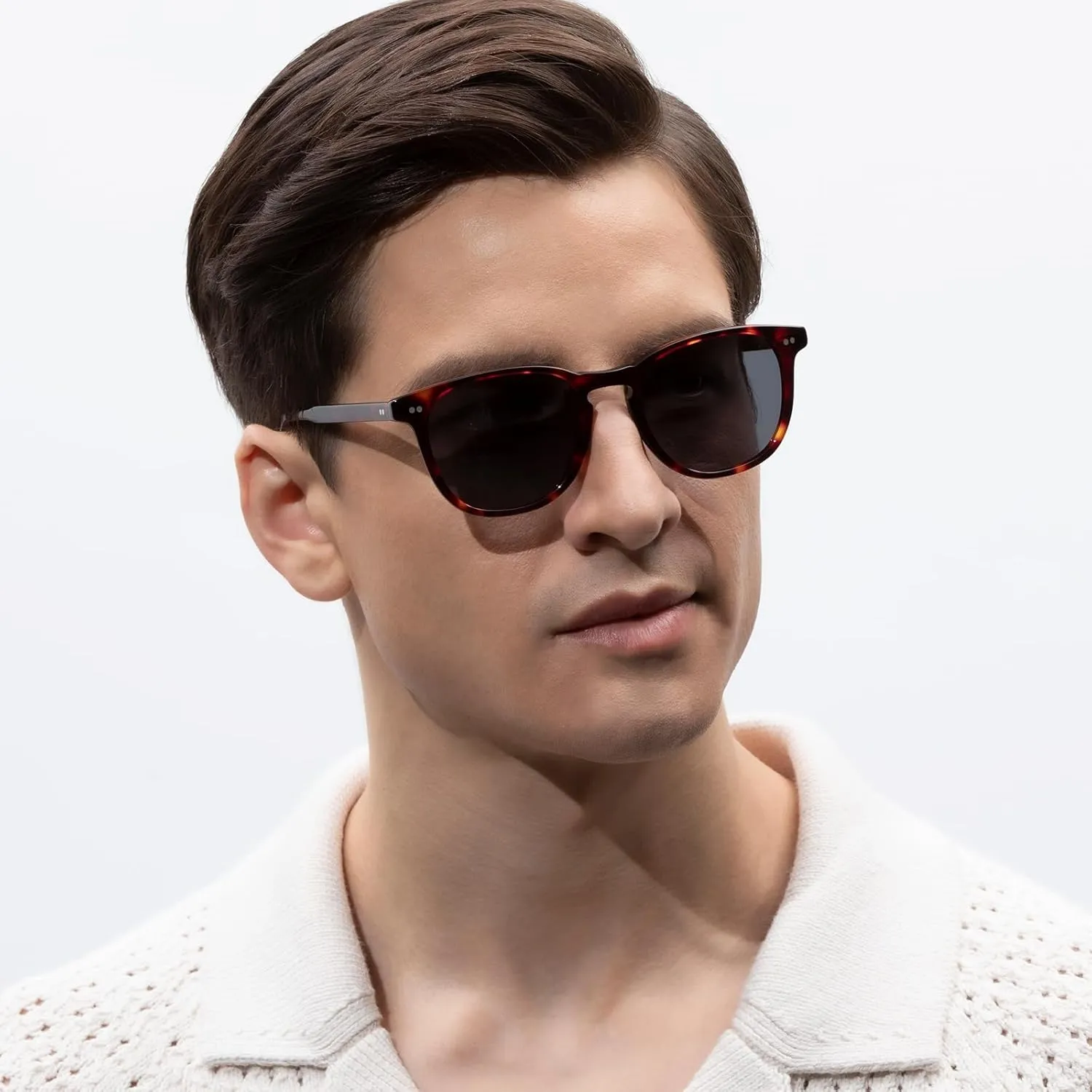 CARFIA Acetate Polarized Sunglasses for Men UV Protection Hand-Crafted Frame CA5285L