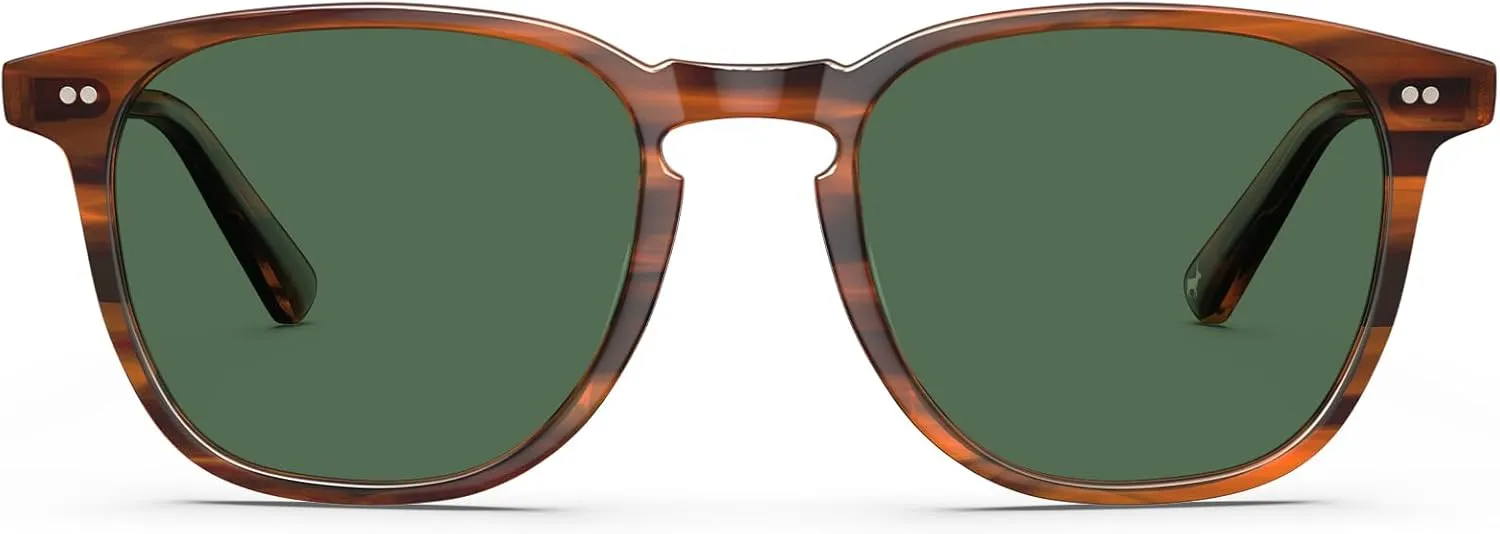 CARFIA Acetate Polarized Sunglasses for Men UV Protection Hand-Crafted Frame CA5285L