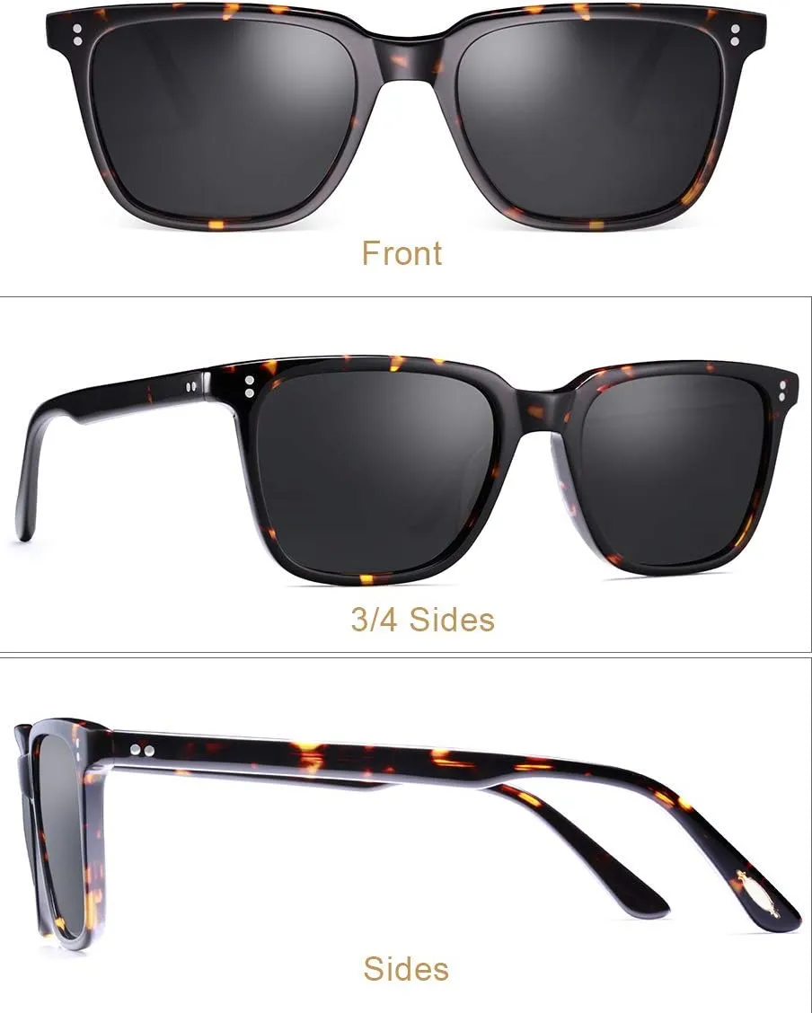CARFIA Polarized Men's Sunglasses UV400 Protection for Driving Fishing Hiking Golf Outdoor Sport Glasses