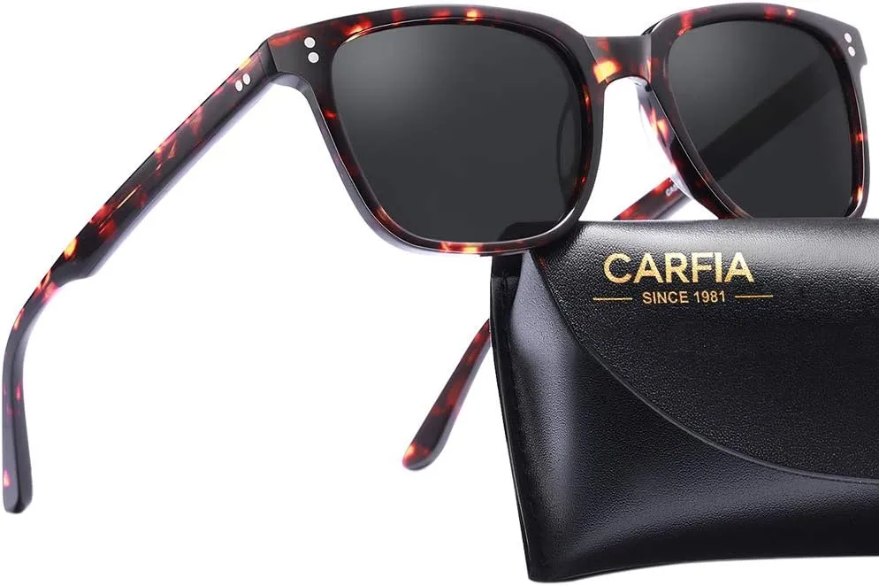 CARFIA Polarized Men's Sunglasses UV400 Protection for Driving Fishing Hiking Golf Outdoor Sport Glasses