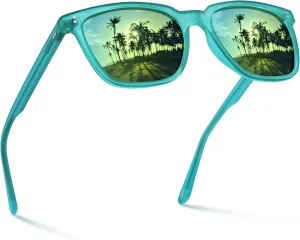 CARFIA Retro Acetate Polarized Sunglasses for Men UV400 Protection Driving Outdoor Anti-Glare Sun Glasses CA5354WS