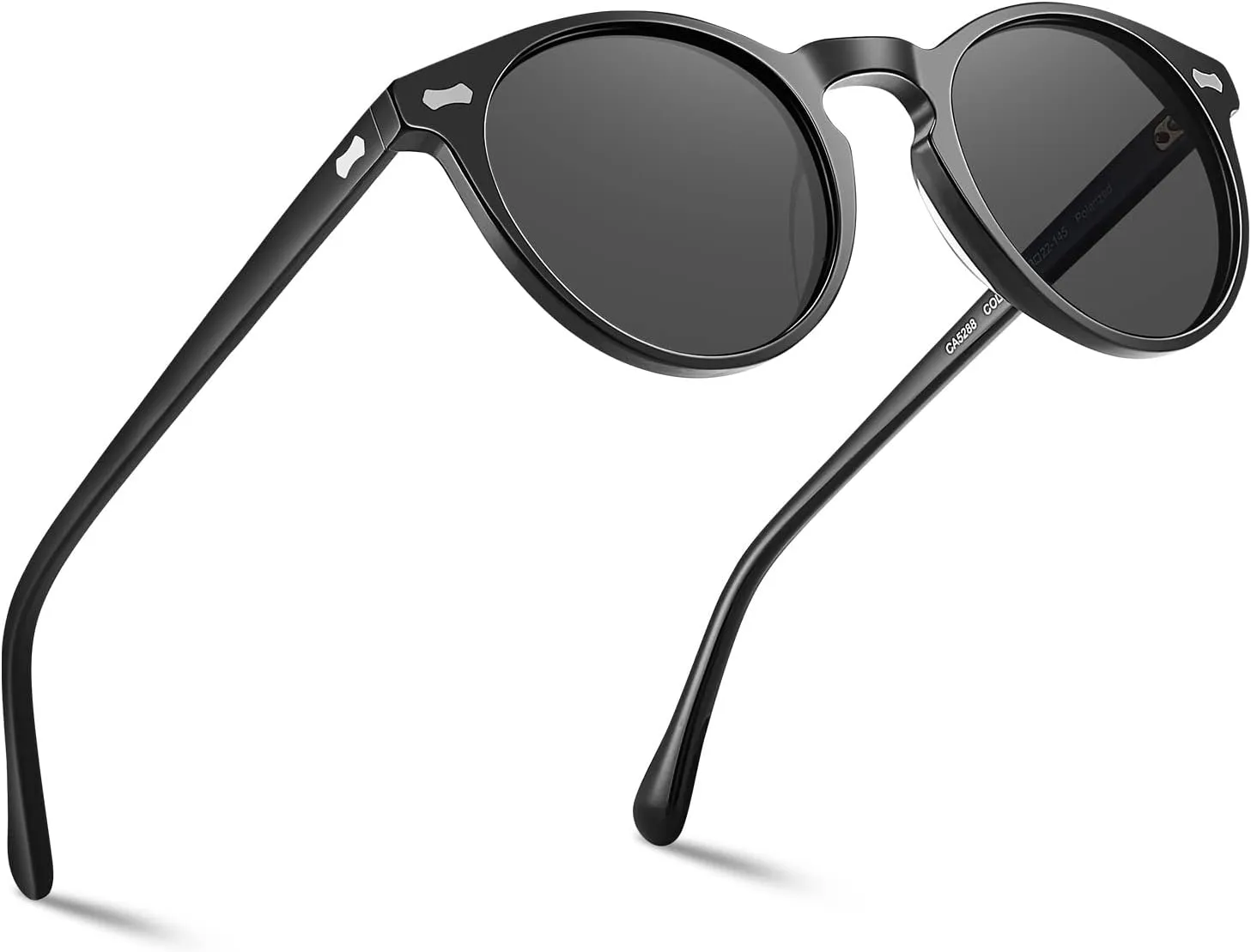 CARFIA Vintage Polarized Sunglasses for Men UV400 Protection Retro Fashion Eyewear Hand-crafted Acetate Frame CA5288L