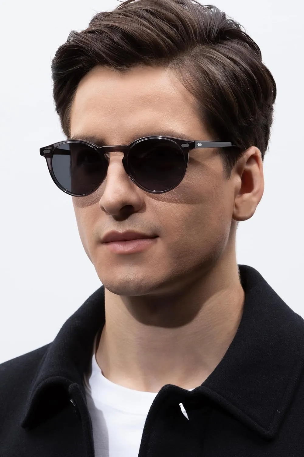 CARFIA Vintage Polarized Sunglasses for Men UV400 Protection Retro Fashion Eyewear Hand-crafted Acetate Frame CA5288L