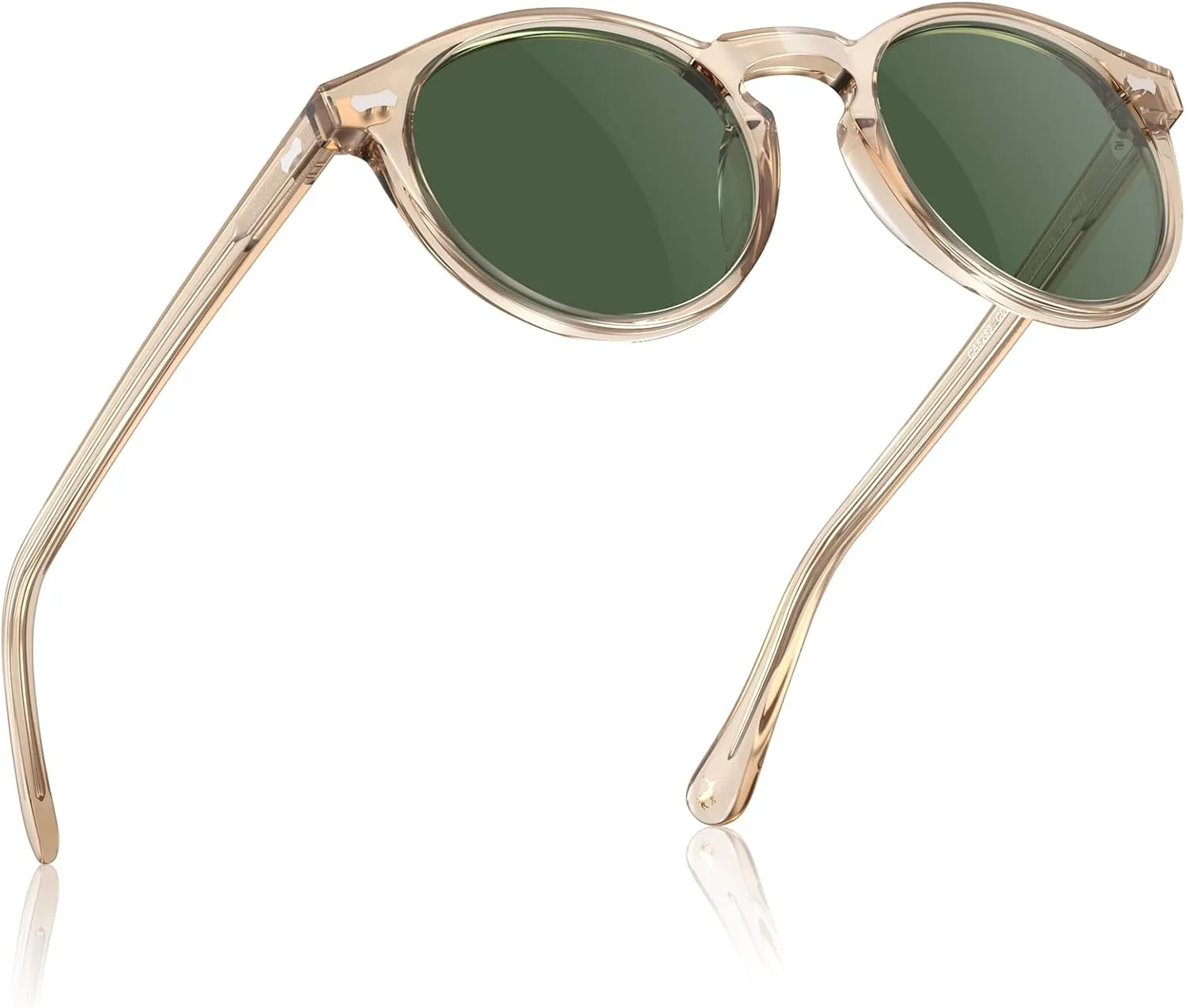 CARFIA Vintage Polarized Sunglasses for Men UV400 Protection Retro Fashion Eyewear Hand-crafted Acetate Frame CA5288L