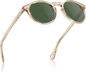 CARFIA Vintage Polarized Sunglasses for Men UV400 Protection Retro Fashion Eyewear Hand-crafted Acetate Frame CA5288L