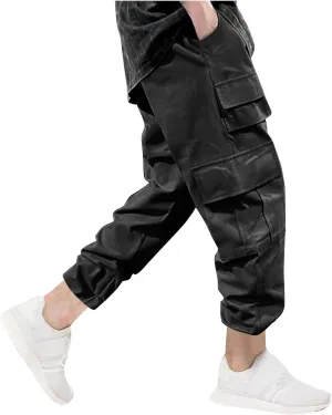 Cargo Pants for Men Casual Sports Pants with Pockets Joggers Athletic Workout Relaxed Fit Trousers Trendy 2024