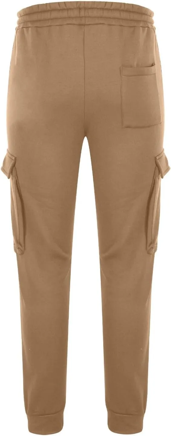 Cargo Pants for Men Elastic Waist Drawstring Sports Pants Multiple Pockets Joggers Athletic Workout Relaxed Fit