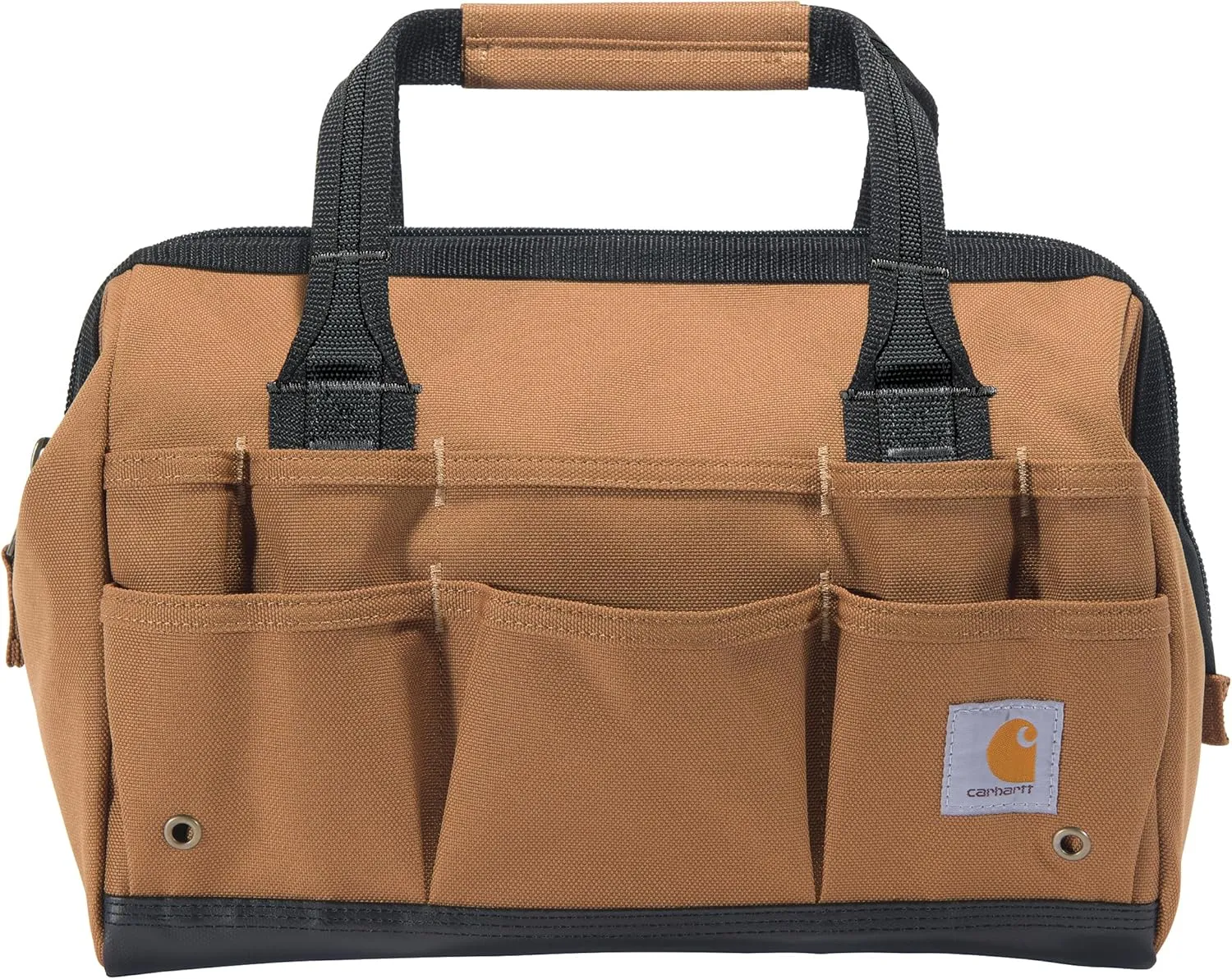 Carhartt Onsite Tool Bag, Durable Water-Resistant, Tool Storage Bag, Heavyweight, 14-Inch 26 Pocket, Carhartt Brown