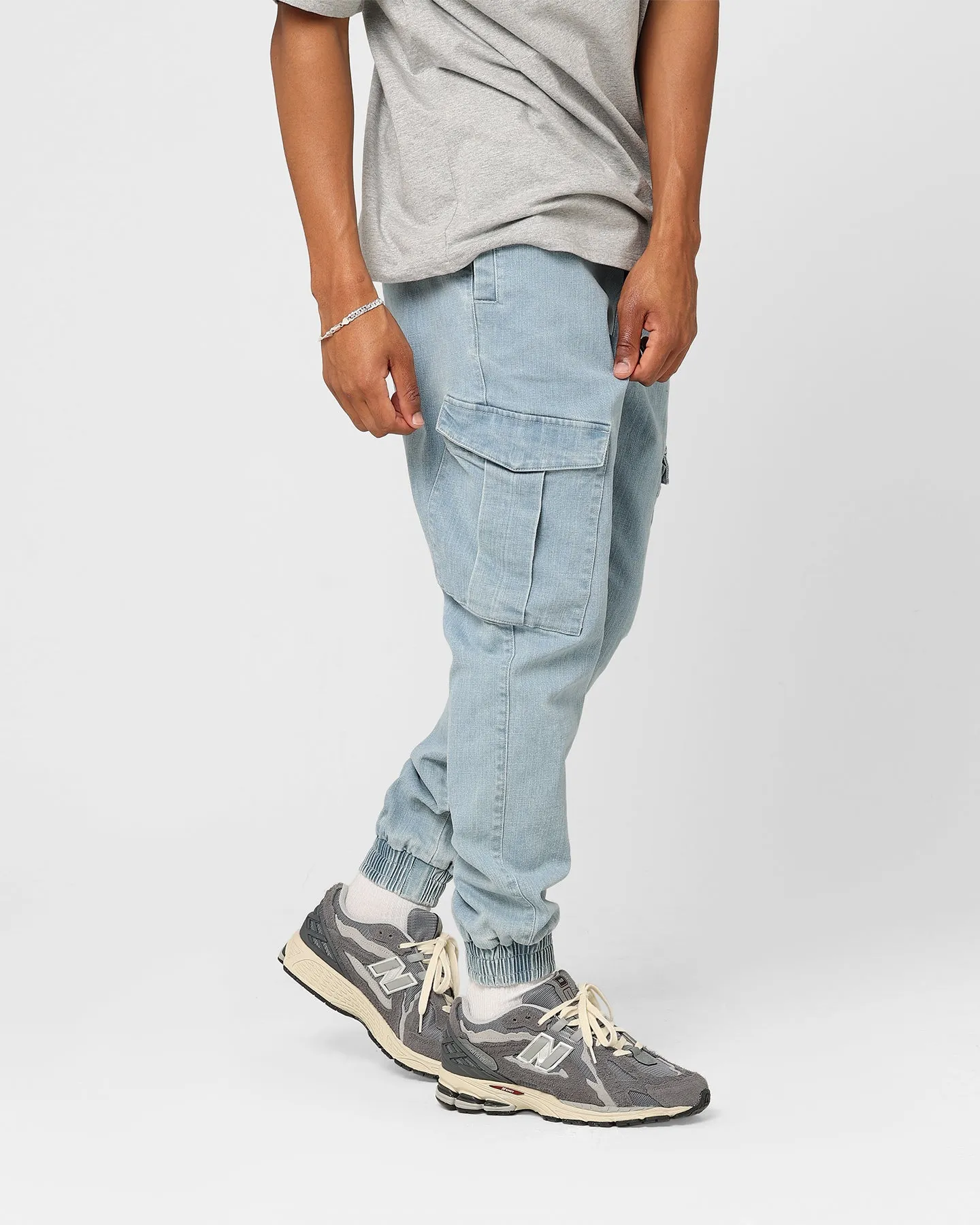 Carre Denim Base Cargo Jogger Superwash Blue