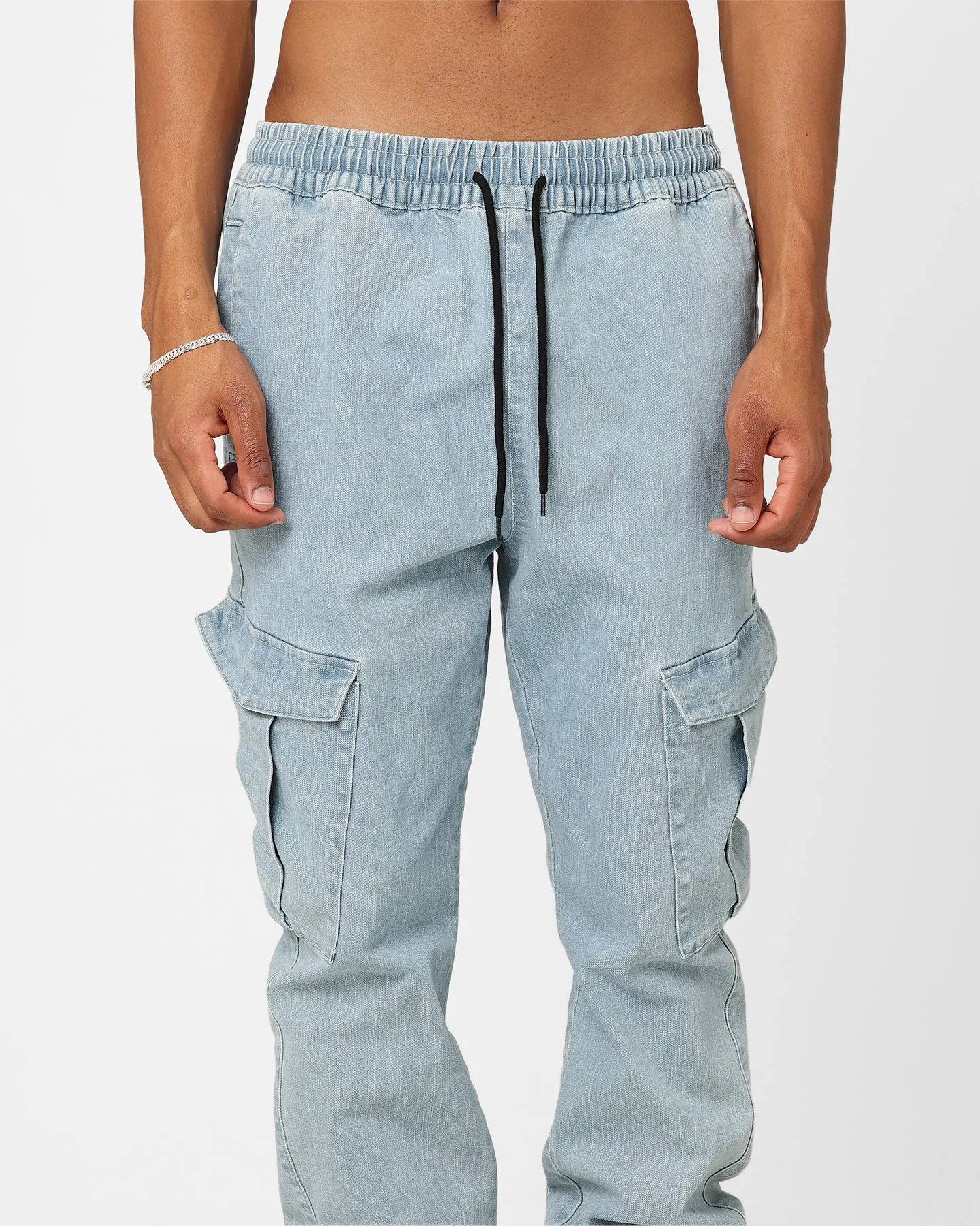 Carre Denim Base Cargo Jogger Superwash Blue