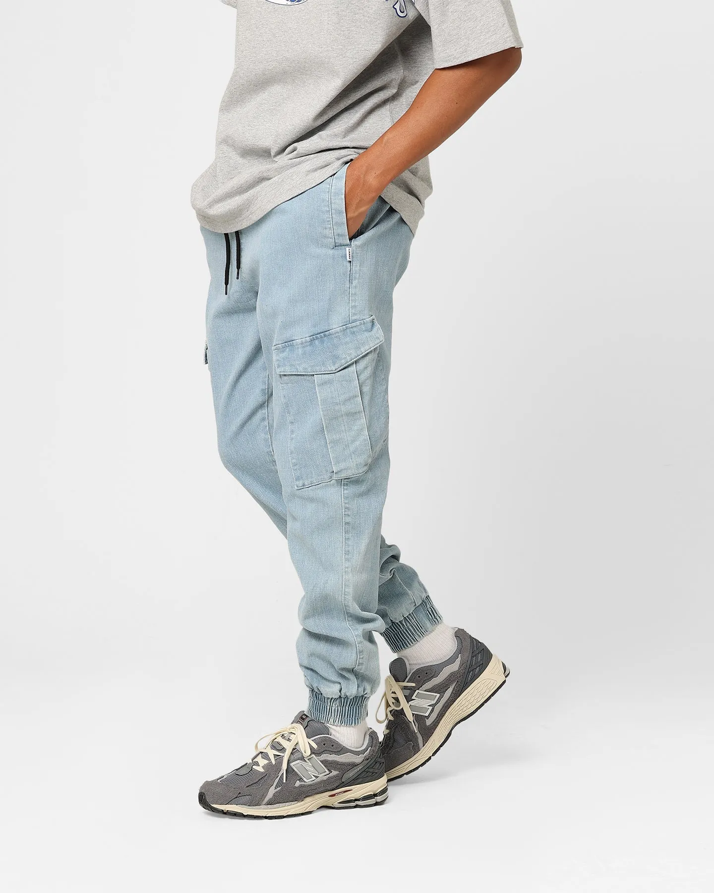 Carre Denim Base Cargo Jogger Superwash Blue
