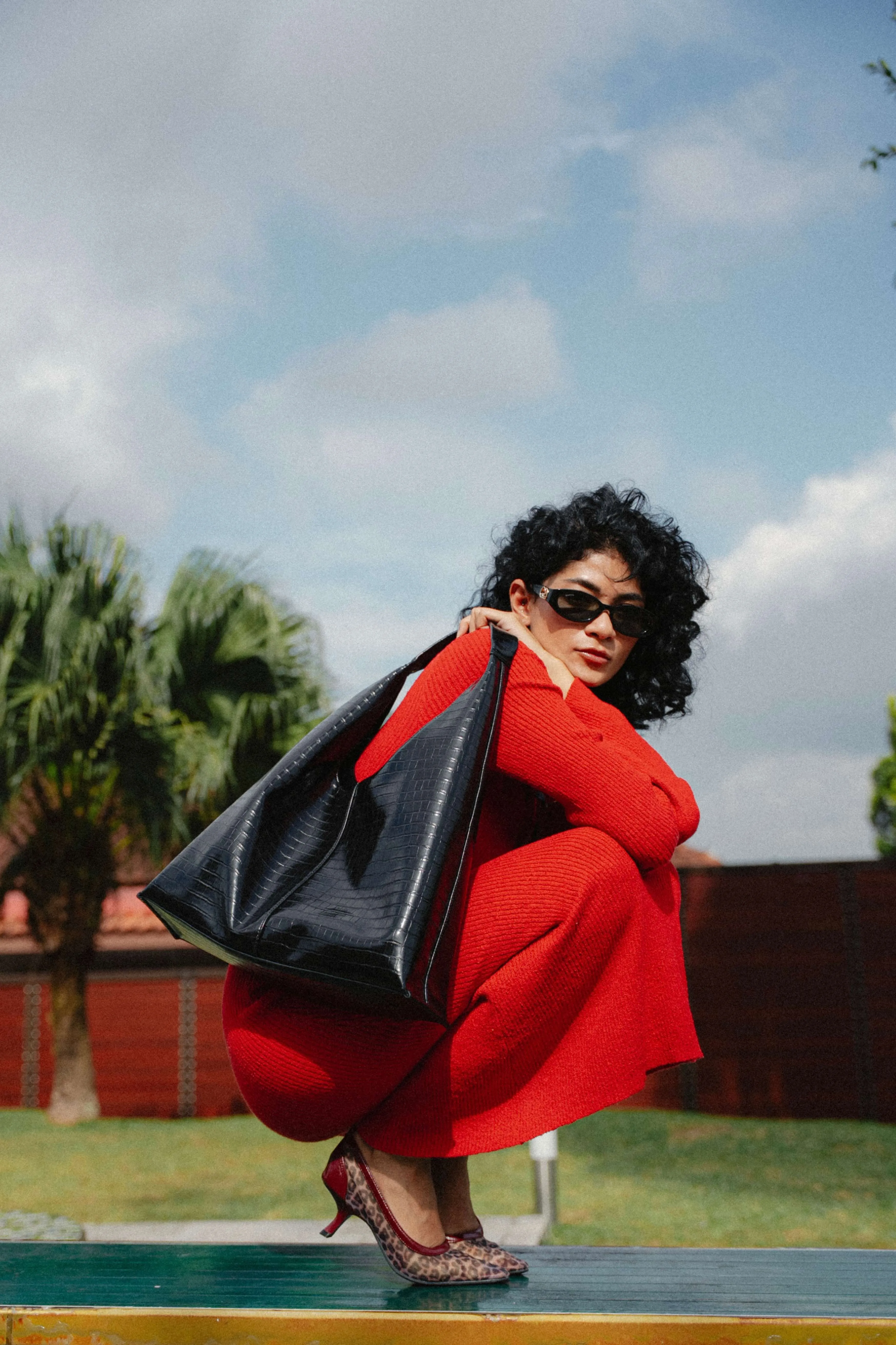 Carrie Bag in Croco Black