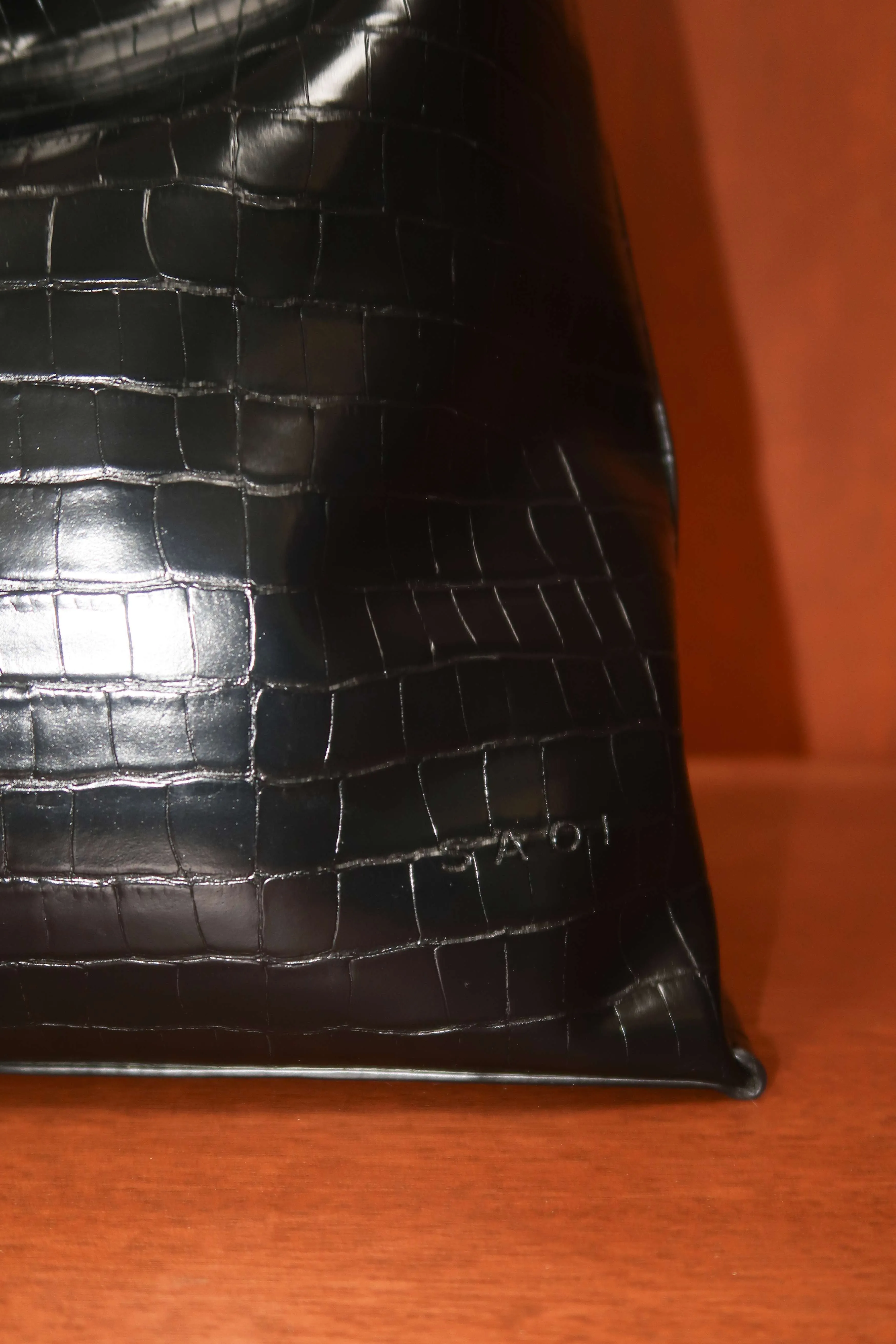 Carrie Bag in Croco Black
