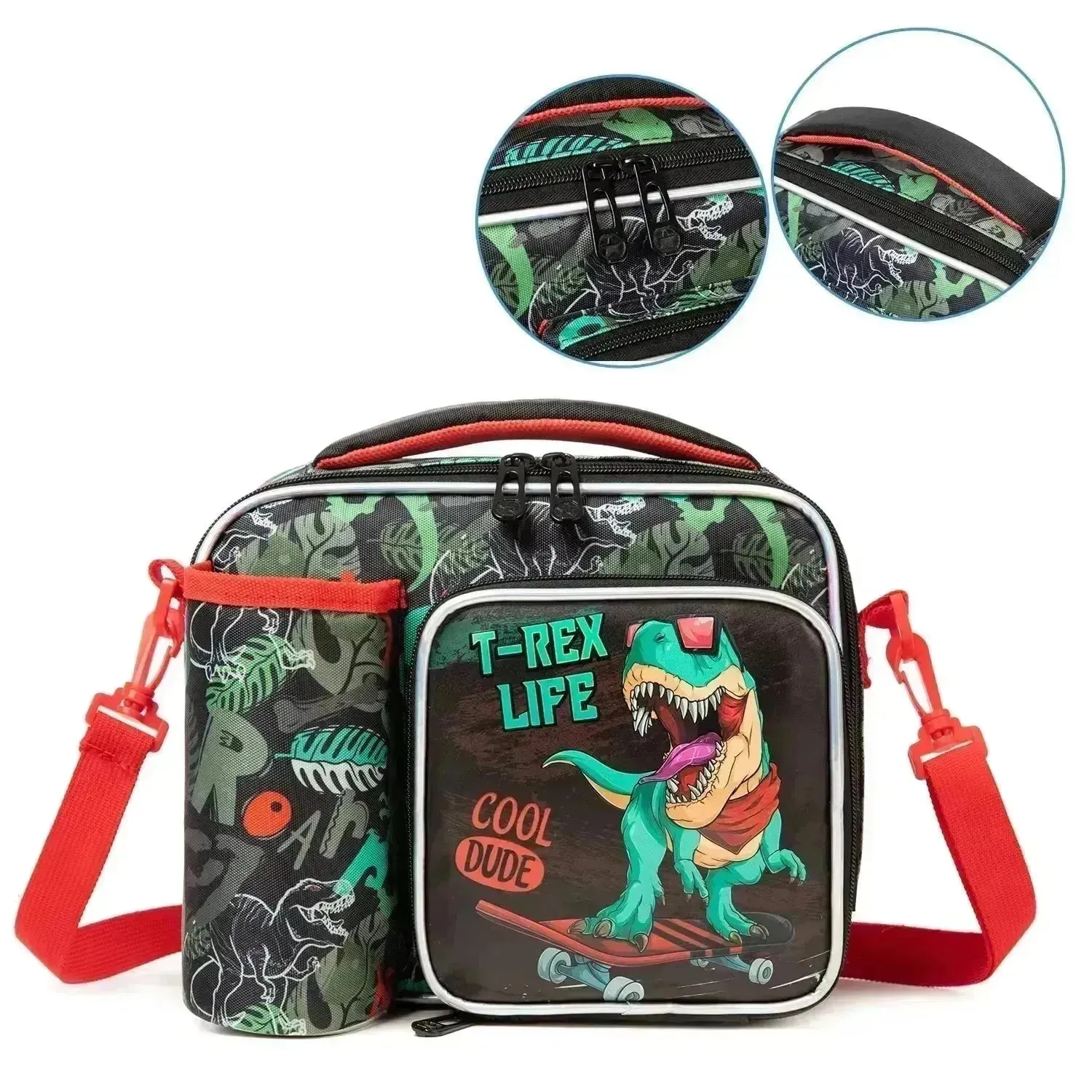 Cartoon Themed Insulated Lunch Bag
